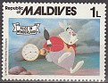 Maldives 1980 Walt Disney 1 L Multicolor Scott 887